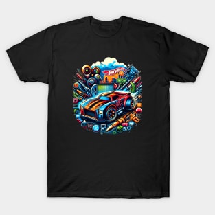 Gaming Pixel Hot Wheels T-Shirt